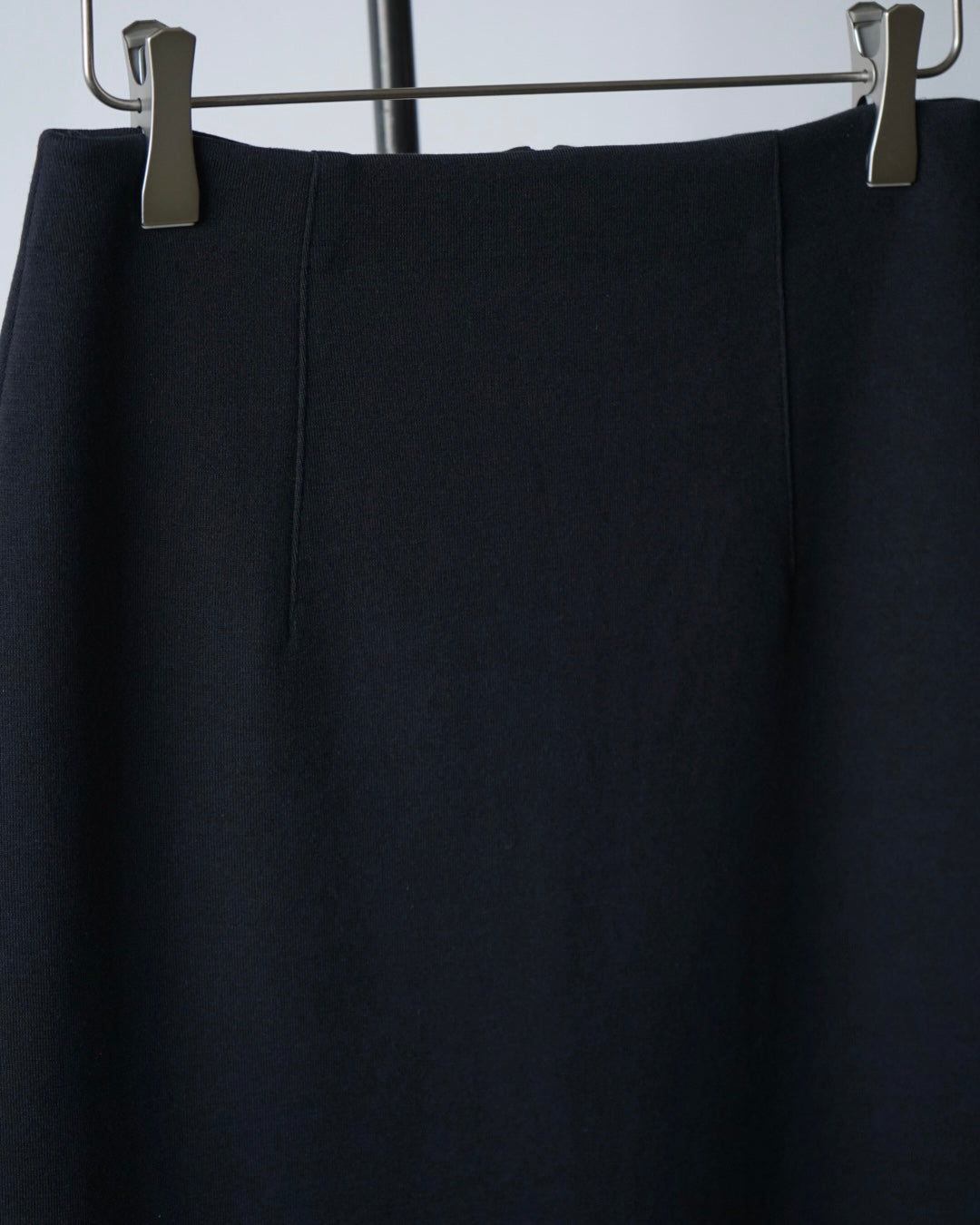 DOUBLE FACED SILK COTTON KNIT SKIRT