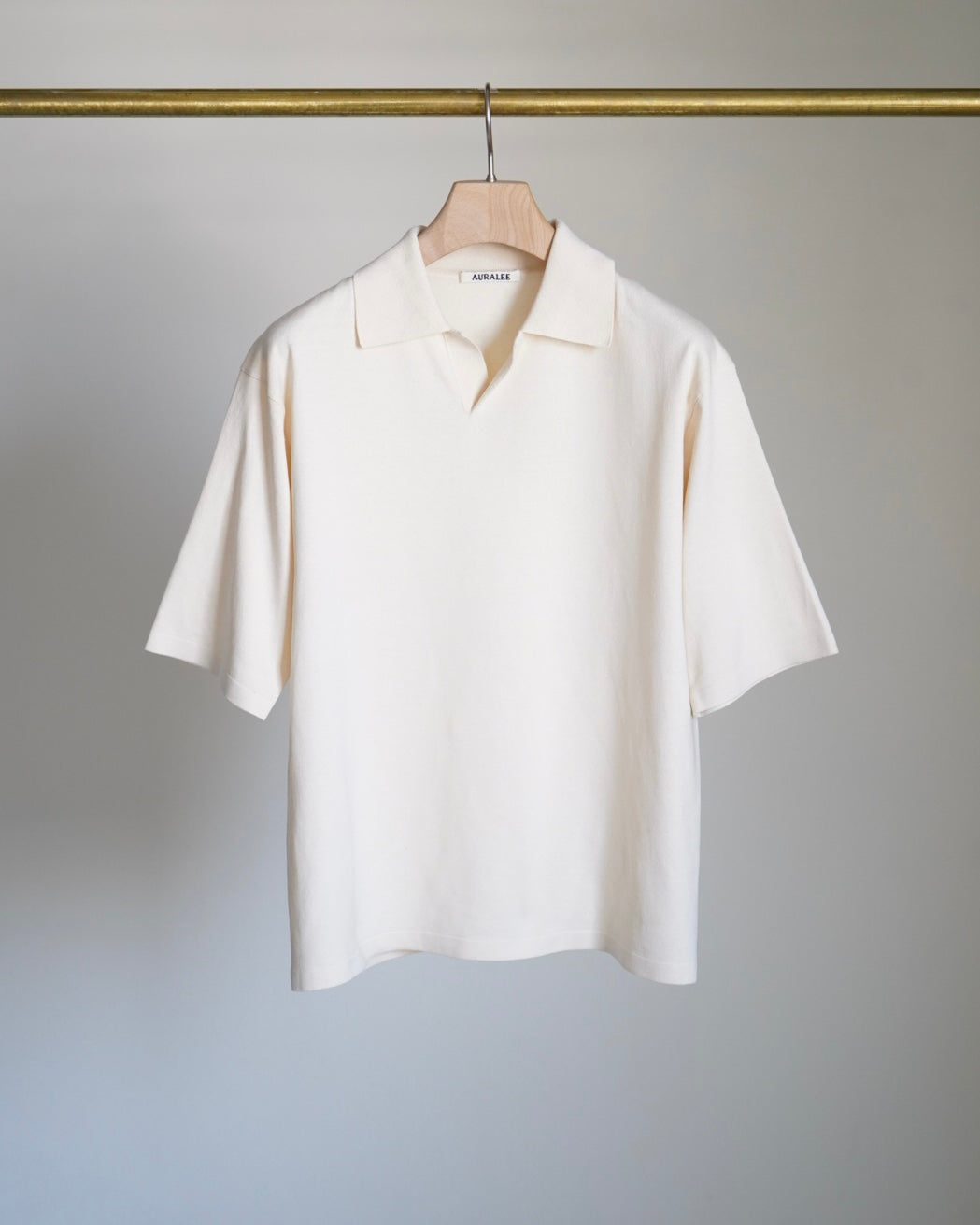 HIGH GAUGE TUSSAH SILK KNIT SKIPPER POLO