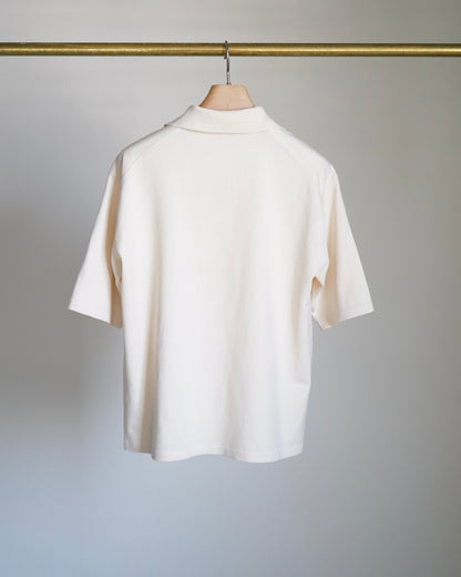 HIGH GAUGE TUSSAH SILK KNIT SKIPPER POLO