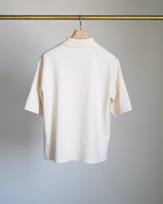 HIGH GAUGE TUSSAH SILK KNIT SKIPPER POLO