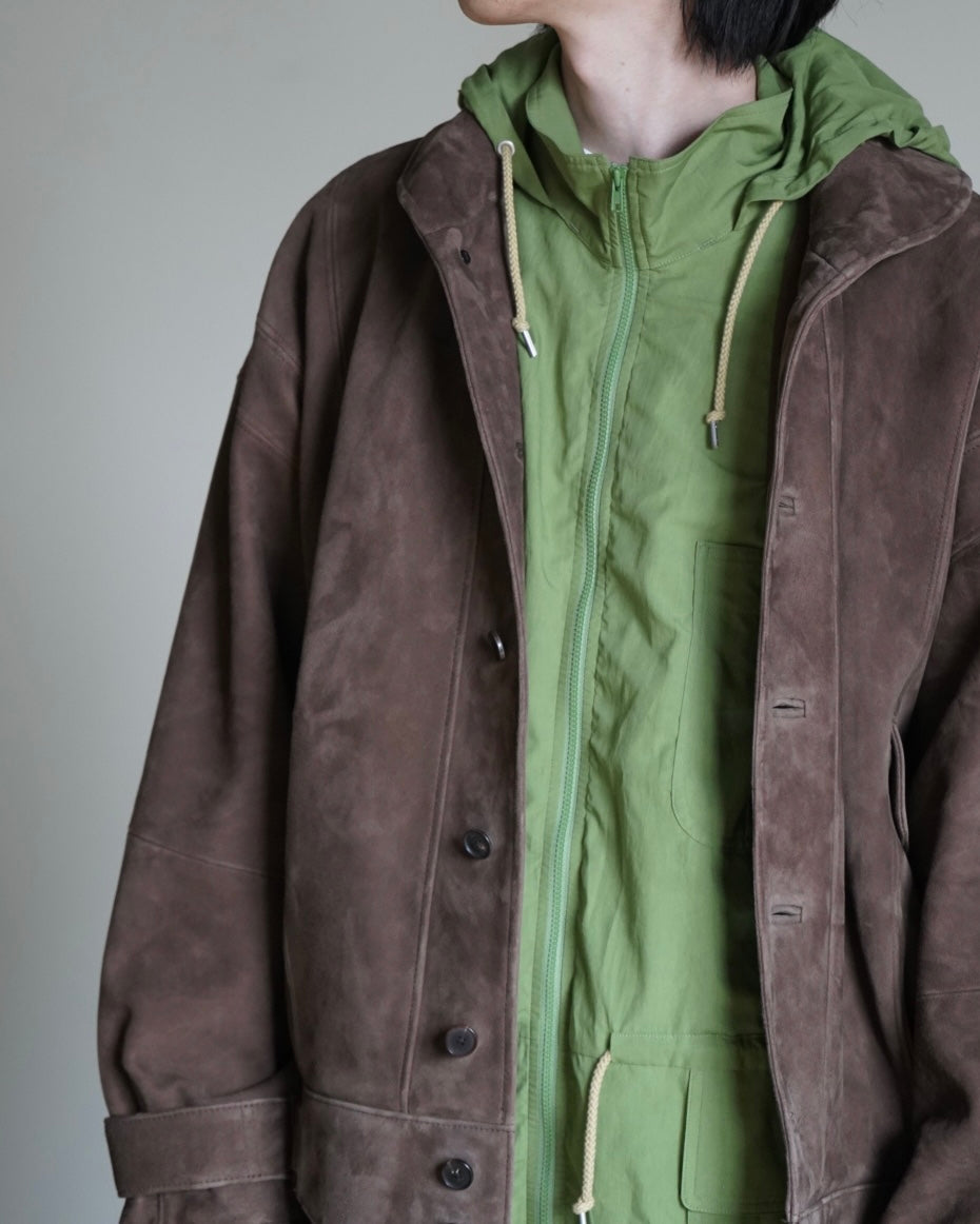 SUPER FINE COTTON LAWN HOODED BLOUSON