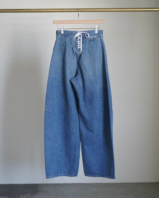 SAILOR BARREL-LEG DENIM PANTS