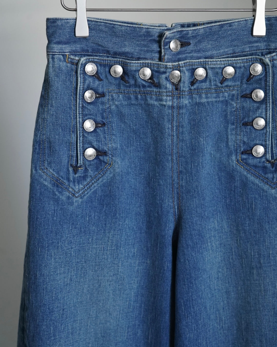 SAILOR BARREL-LEG DENIM PANTS