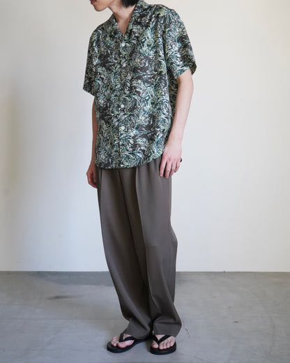 PRINTED AIRY SILK HALF-SLEEVED SHIRT