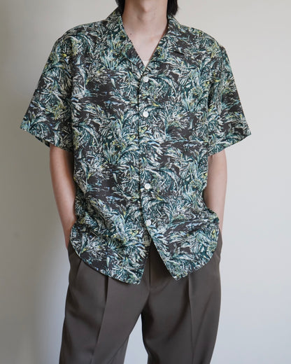 PRINTED AIRY SILK HALF-SLEEVED SHIRT