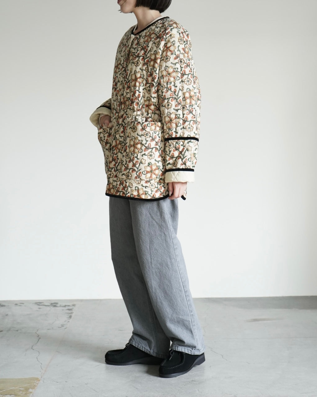 BLOCK PRINT QUILTED JACKET