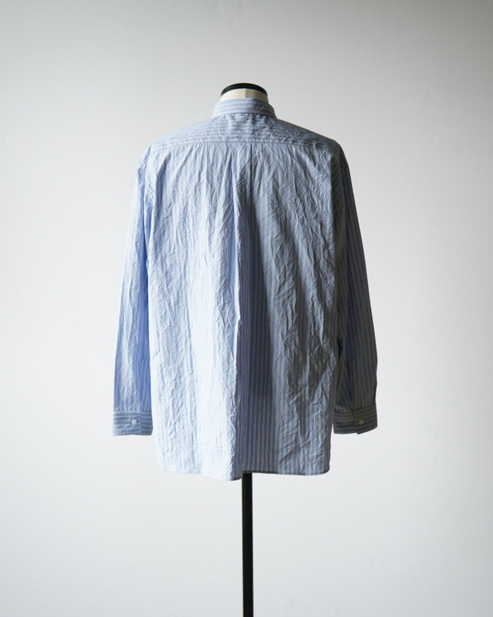 WRINKLED POPLIN HANDMADE CLASSIC COLLAR SHIRT