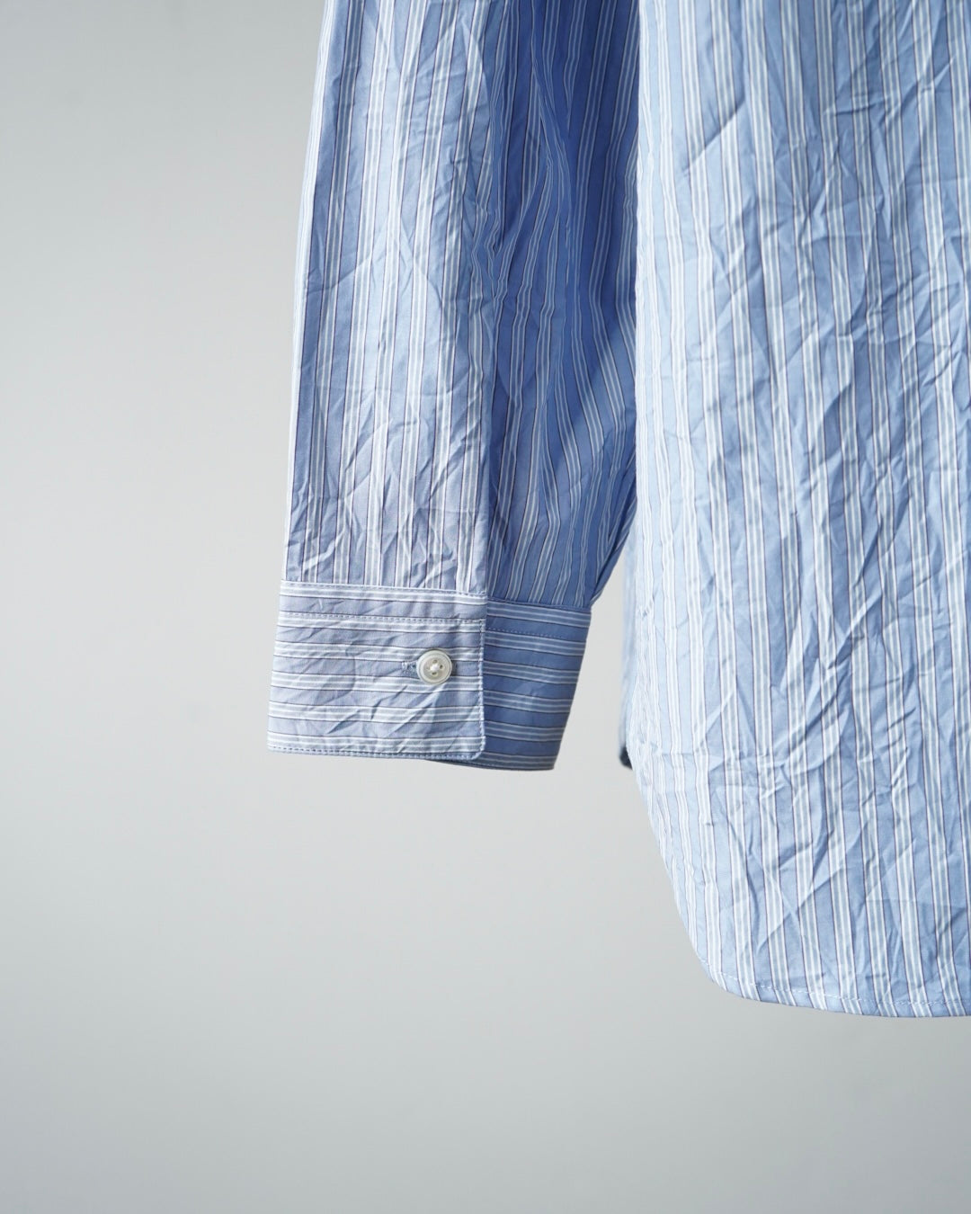 WRINKLED POPLIN HANDMADE CLASSIC COLLAR SHIRT