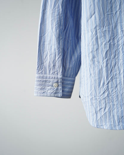 WRINKLED POPLIN HANDMADE CLASSIC COLLAR SHIRT