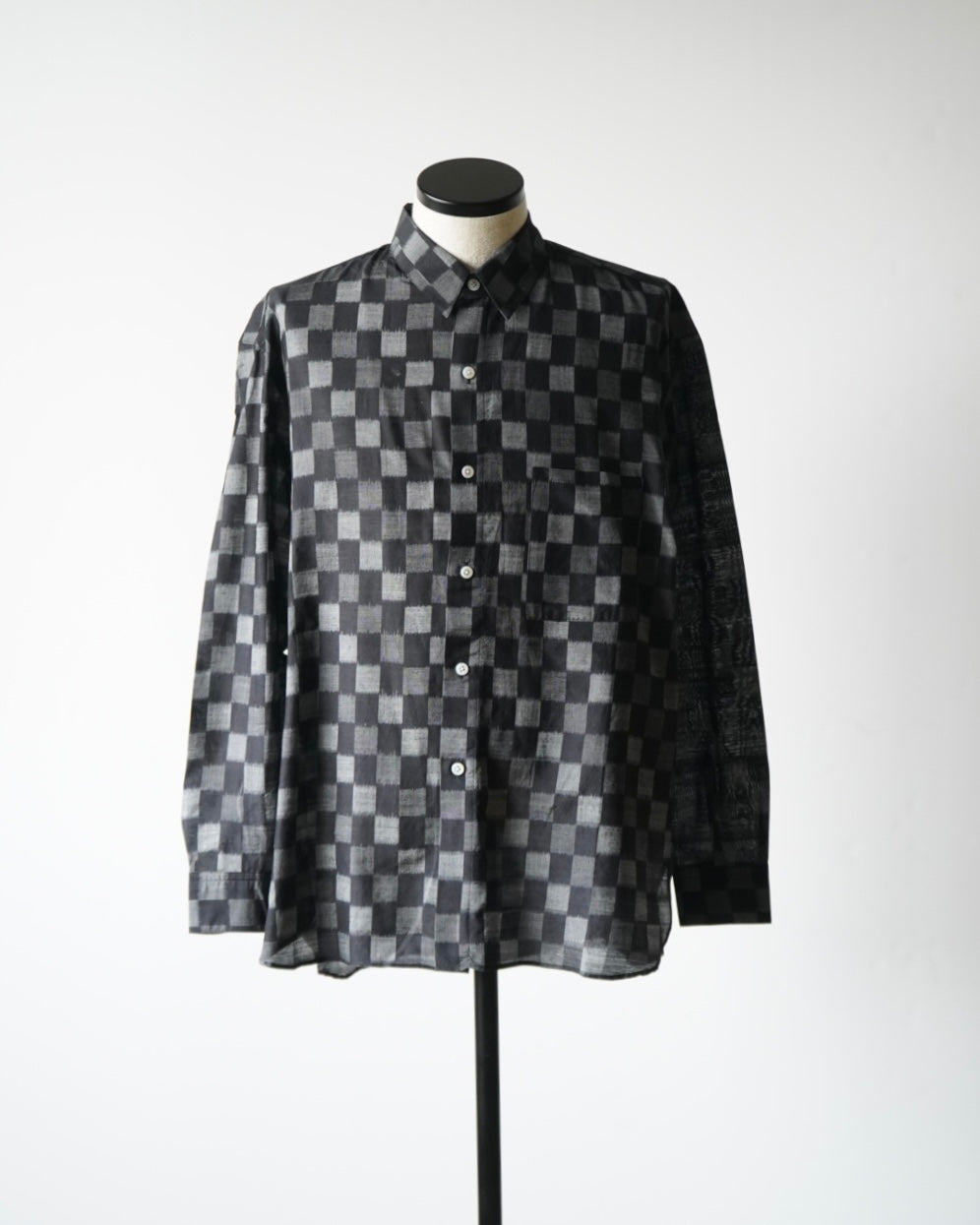 IKAT COTTON SILK HANDMADE CLASSIC COLLAR SHIRT (IDEAL Exclusive)