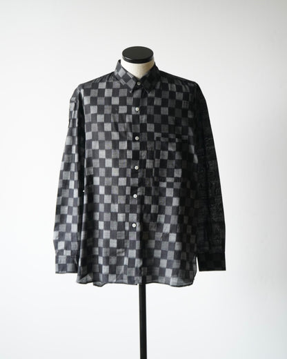 IKAT COTTON SILK HANDMADE CLASSIC COLLAR SHIRT (IDEAL Exclusive)