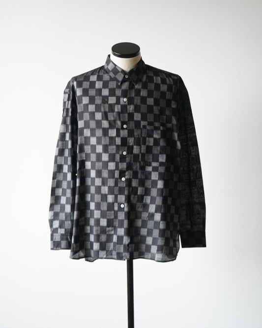 IKAT COTTON SILK HANDMADE CLASSIC COLLAR SHIRT (IDEAL Exclusive)