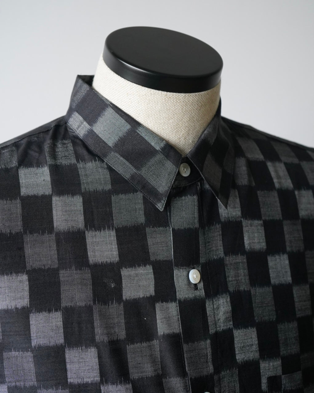 IKAT COTTON SILK HANDMADE CLASSIC COLLAR SHIRT (IDEAL Exclusive)