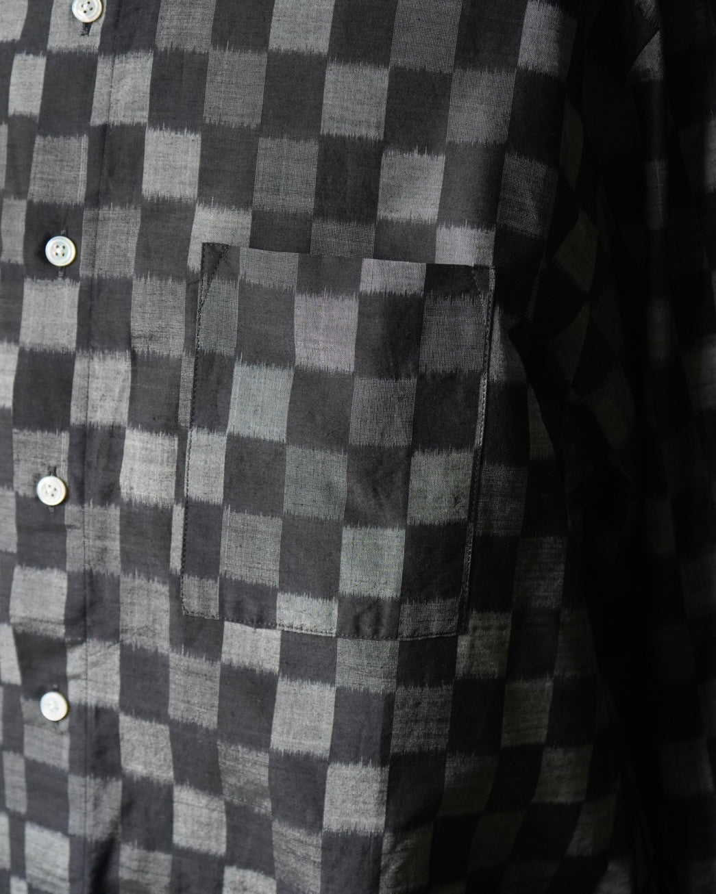 IKAT COTTON SILK HANDMADE CLASSIC COLLAR SHIRT (IDEAL Exclusive)