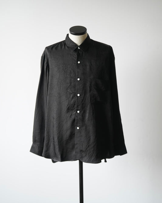 WRINKLED TWILL HANDMADE CLASSIC COLLAR SHIRT