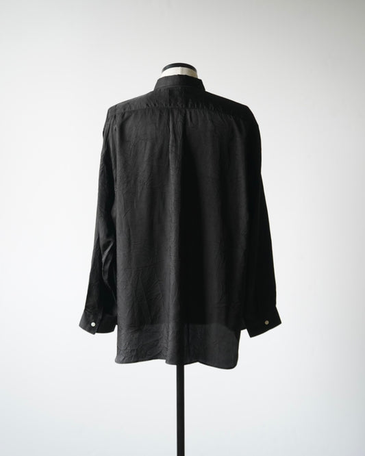 WRINKLED TWILL HANDMADE CLASSIC COLLAR SHIRT