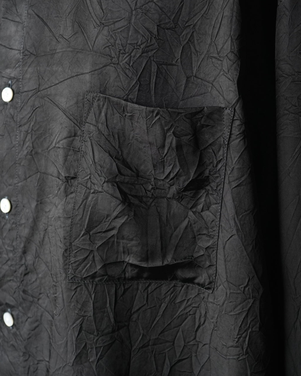 WRINKLED TWILL HANDMADE CLASSIC COLLAR SHIRT