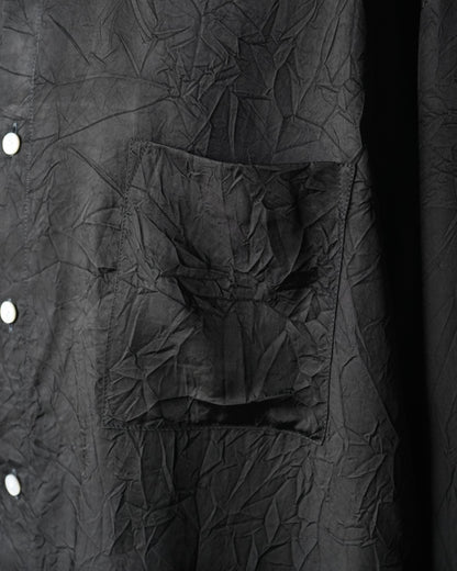 WRINKLED TWILL HANDMADE CLASSIC COLLAR SHIRT