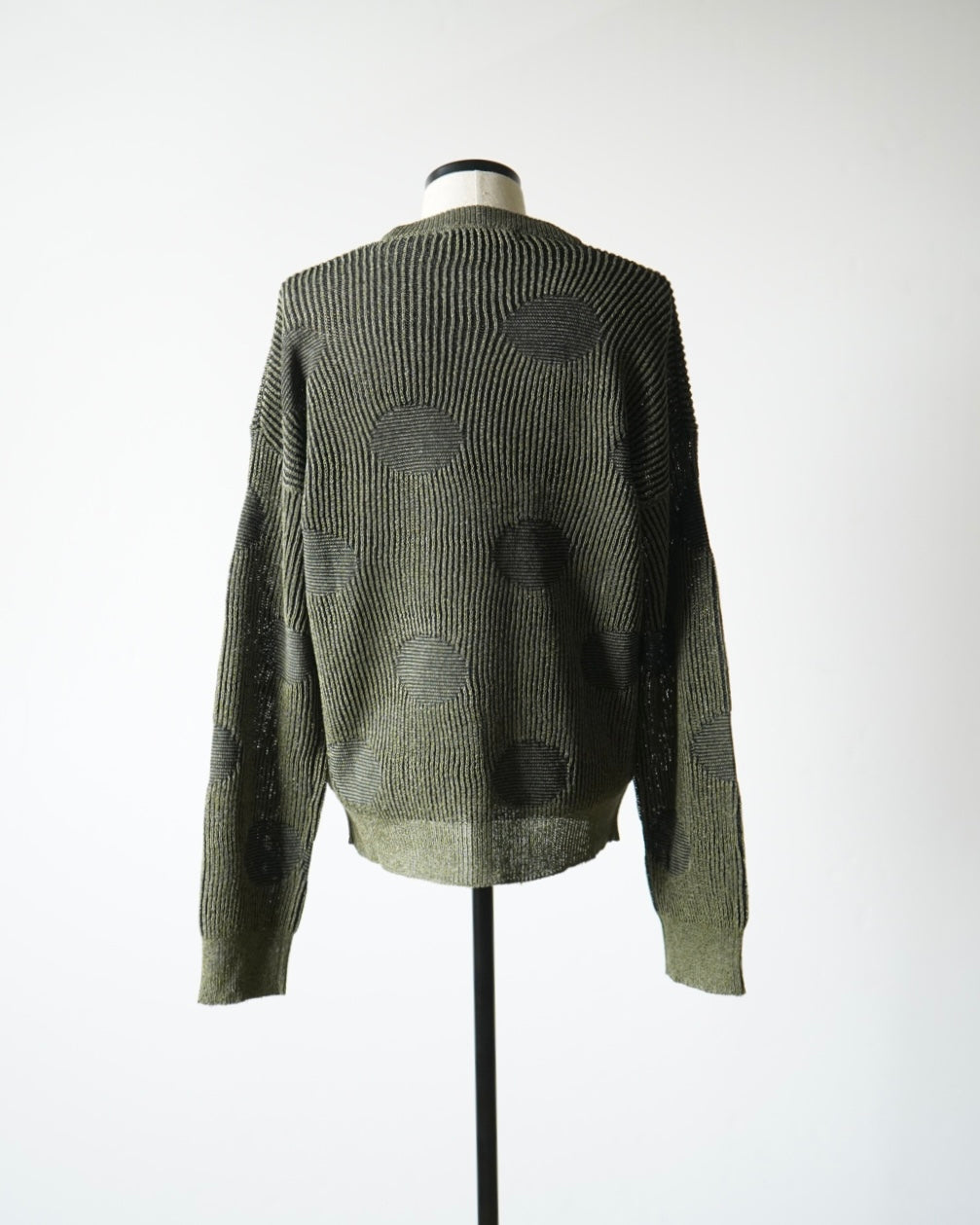 WASHI PAPER RIBBED POLKA DOTS SWEATER
