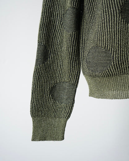 WASHI PAPER RIBBED POLKA DOTS SWEATER