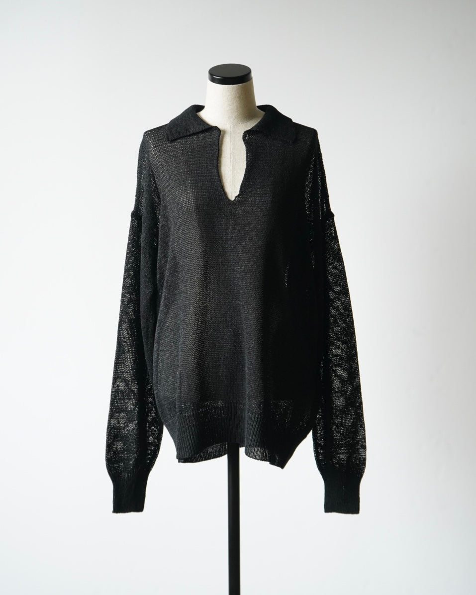 WASHI PAPER POLO SWEATER