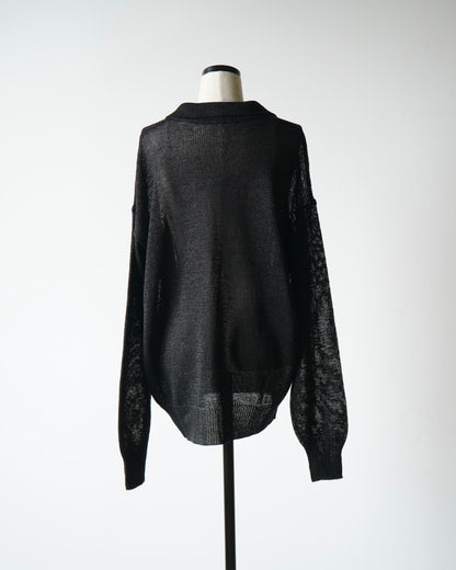 WASHI PAPER POLO SWEATER