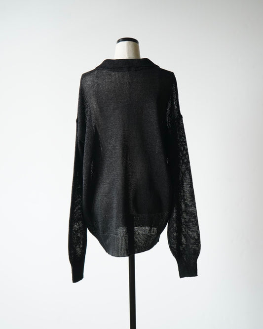 WASHI PAPER POLO SWEATER