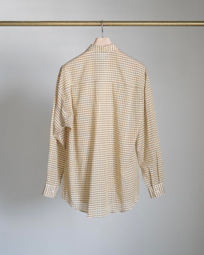 AIRY LIGHT COTTON CHECK BIG SHIRT