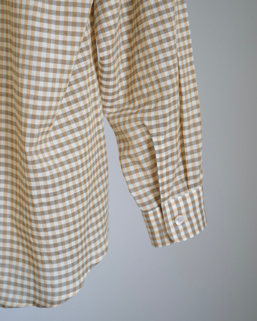 AIRY LIGHT COTTON CHECK BIG SHIRT