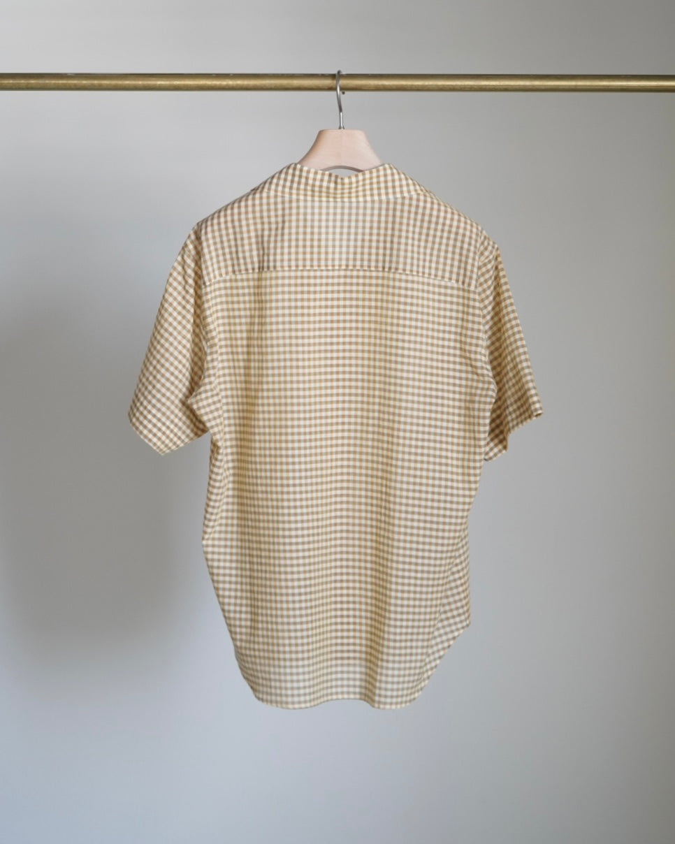 AIRY LIGHT COTTON CHECK HALF SLEEVED SHIRT