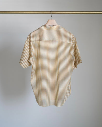 AIRY LIGHT COTTON CHECK HALF SLEEVED SHIRT