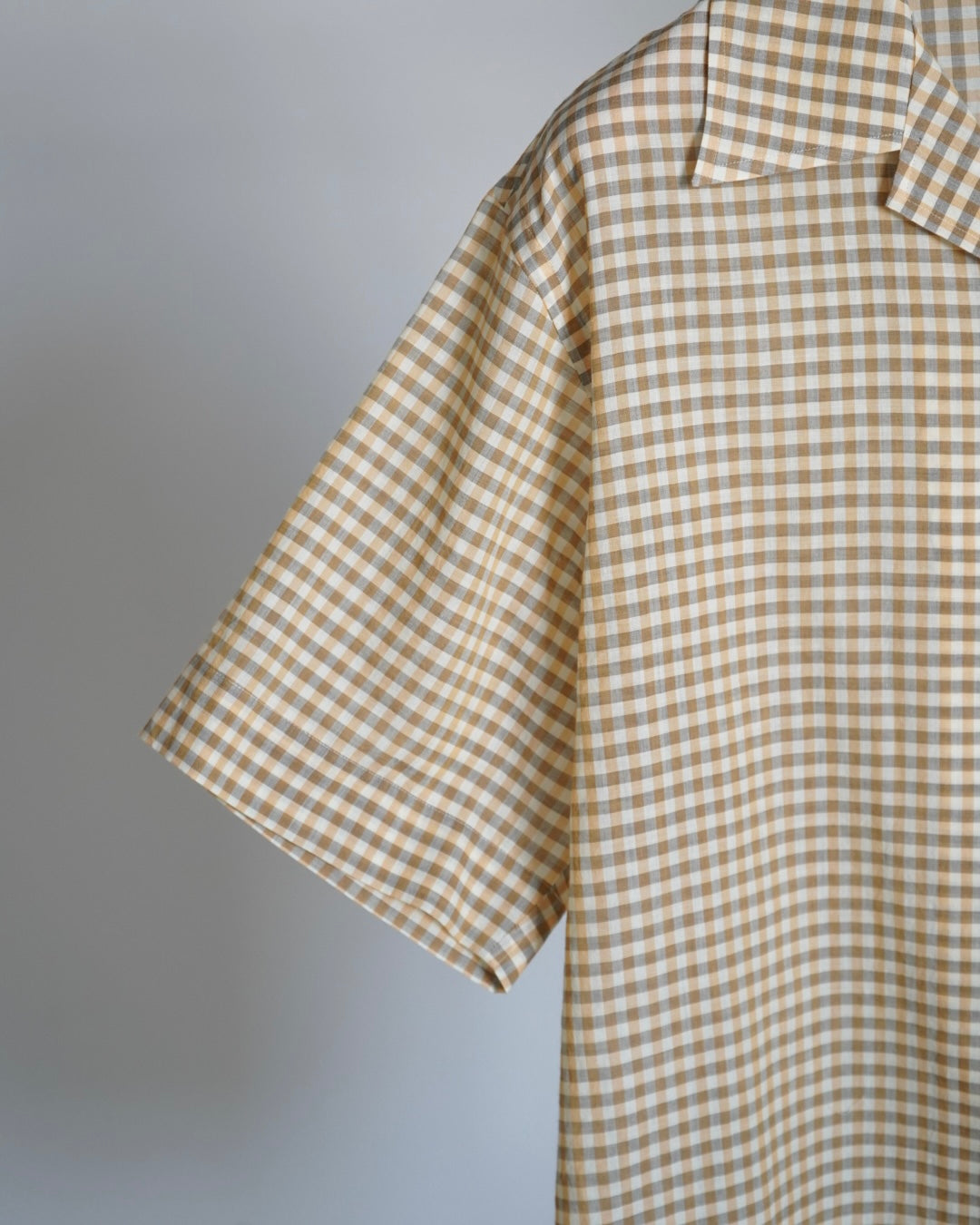 AIRY LIGHT COTTON CHECK HALF SLEEVED SHIRT