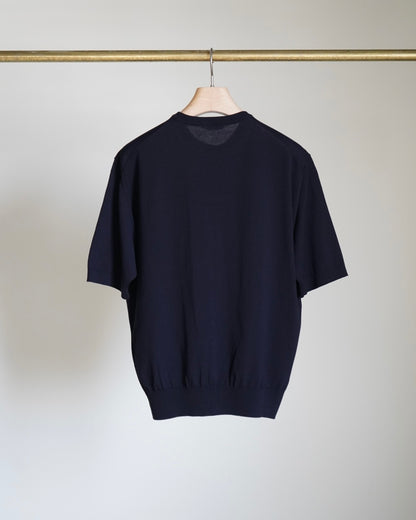 GIZA HIGH GAUGE KNIT HALF SLEEVED CARDIGAN