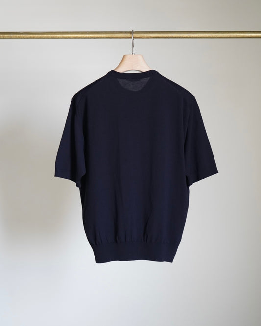 GIZA HIGH GAUGE KNIT HALF SLEEVED CARDIGAN