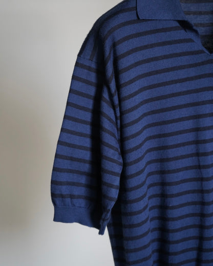 HIGH GAUGE COTTON KNIT SKIPPER POLO