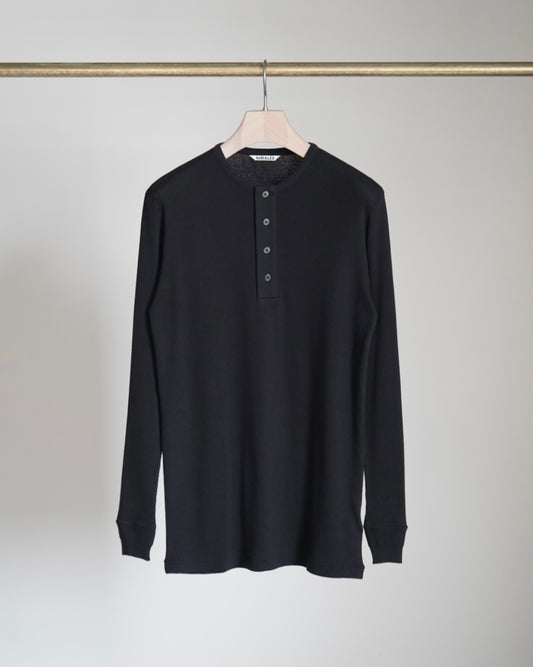 ORGANIC SOFT RIB HENLEY NECK P/O