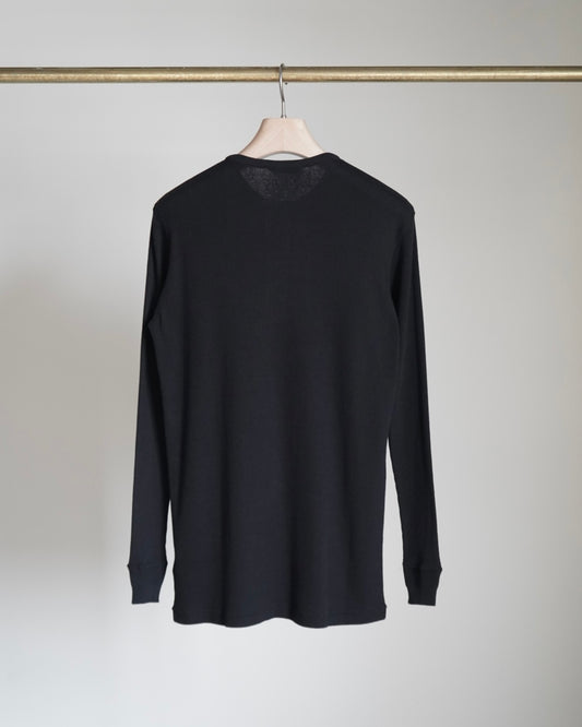 ORGANIC SOFT RIB HENLEY NECK P/O