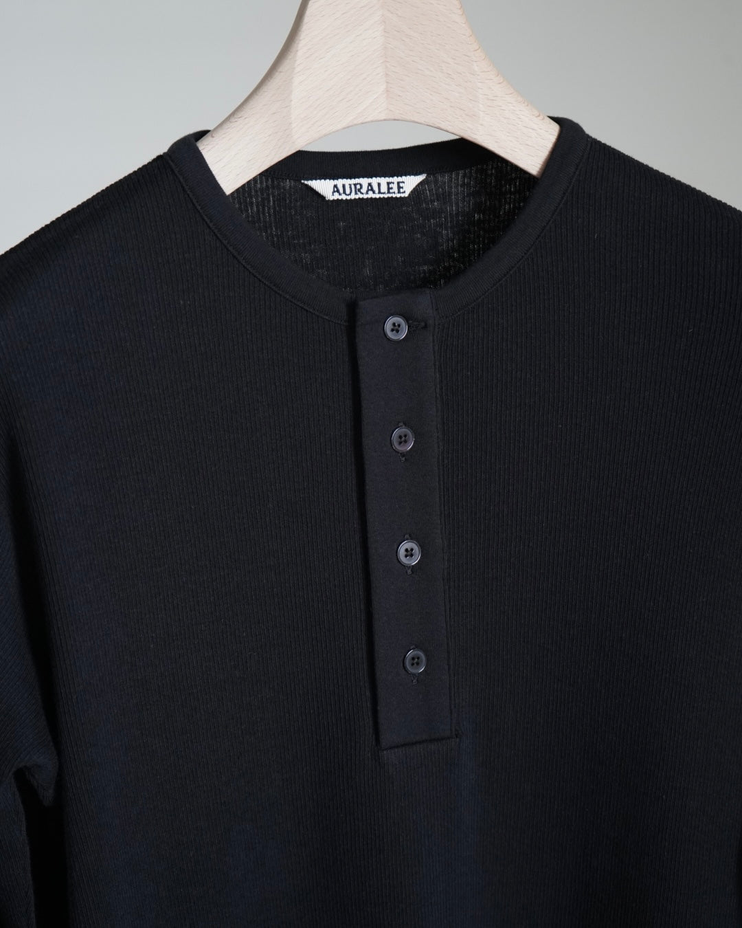 ORGANIC SOFT RIB HENLEY NECK P/O