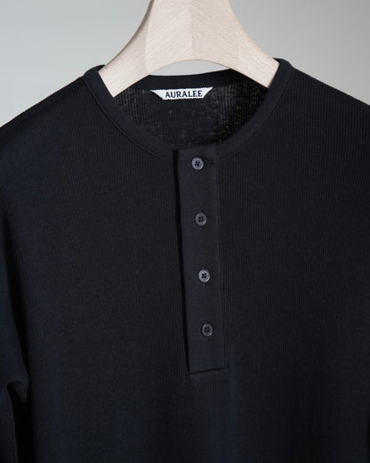 ORGANIC SOFT RIB HENLEY NECK P/O
