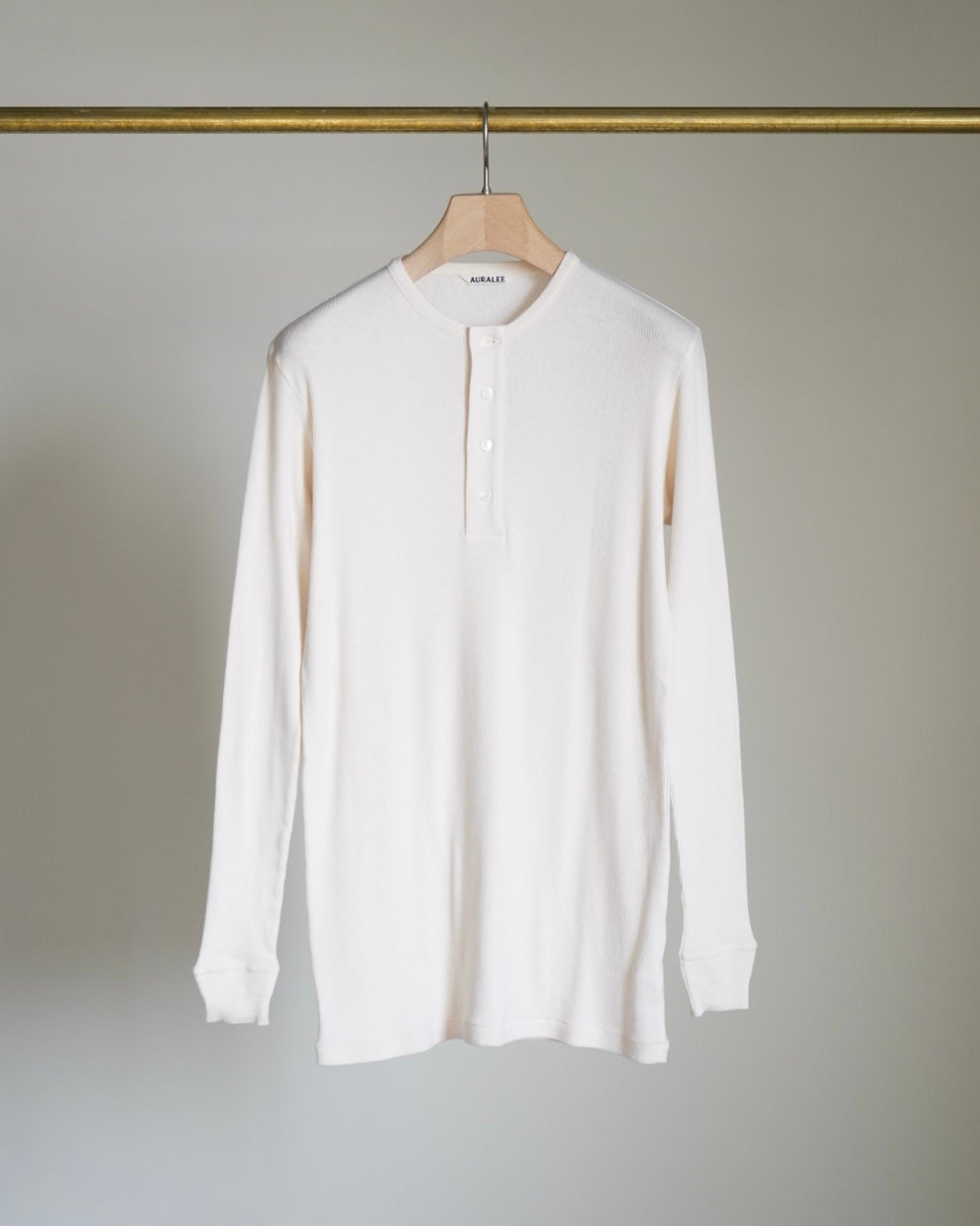 ORGANIC SOFT RIB HENLEY NECK P/O