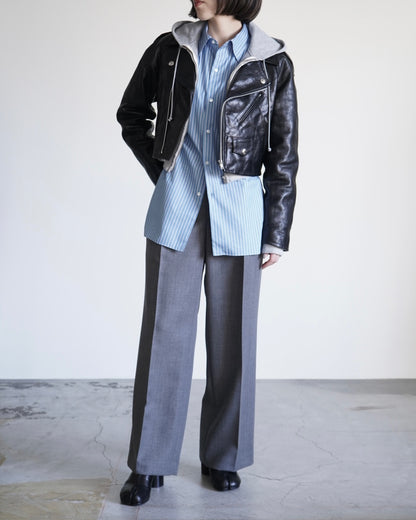 LAMB LEATHER CROPPED RIDERS JACKET