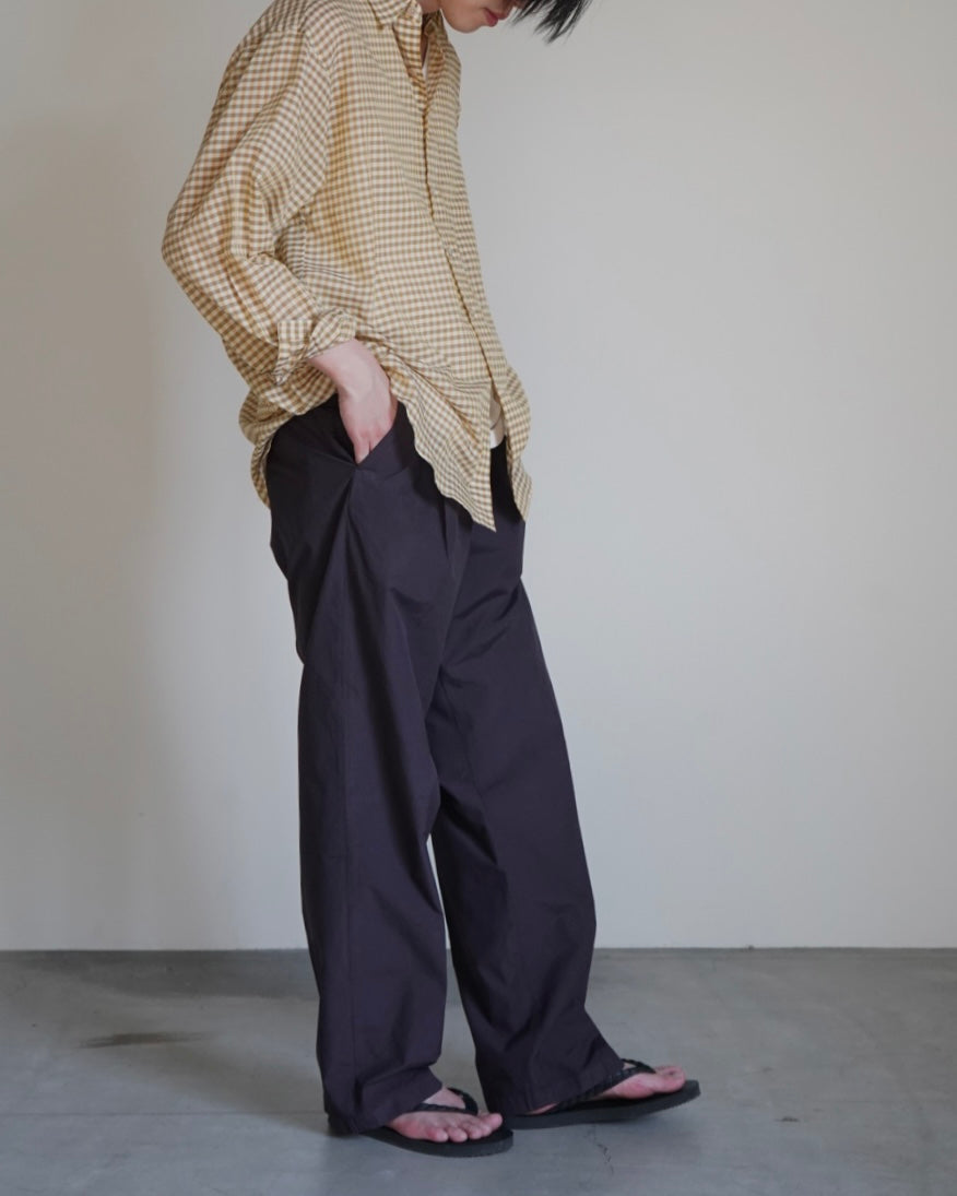 AIRY LIGHT COTTON CHECK BIG SHIRT