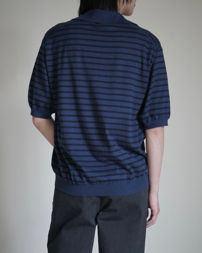 HIGH GAUGE COTTON KNIT SKIPPER POLO