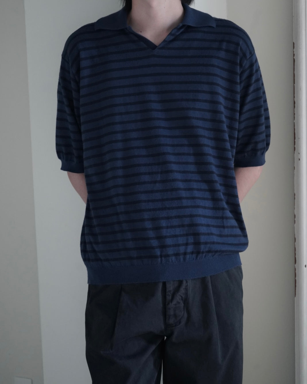 HIGH GAUGE COTTON KNIT SKIPPER POLO
