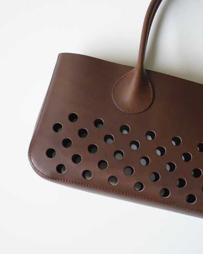 CALF LEATHER POLKA DOTS LONG HANDBAG