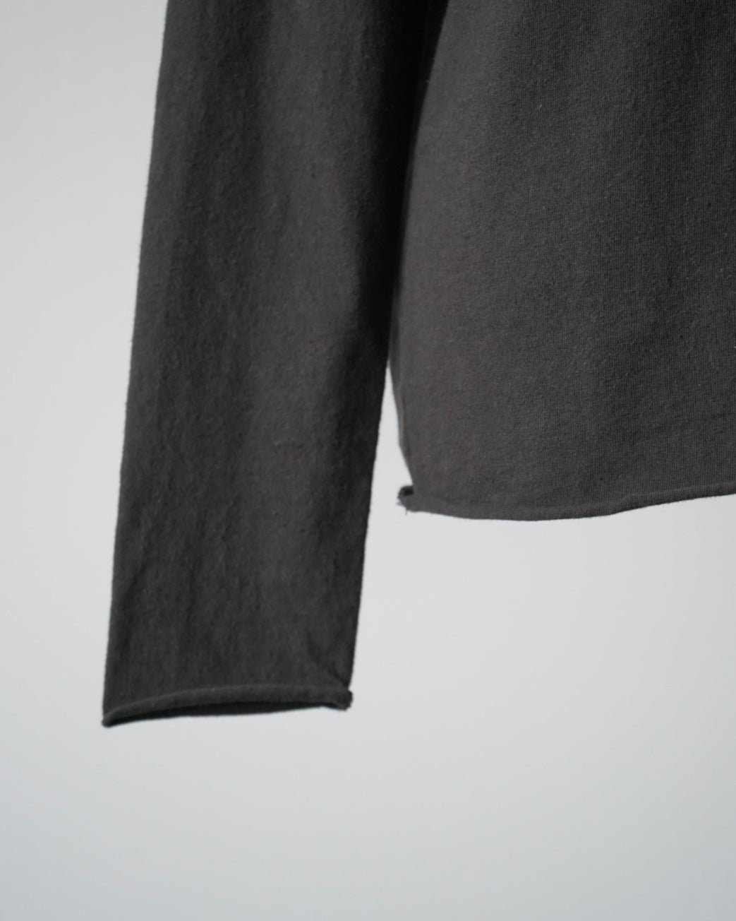 BRUSHED ORGANIC COTTON JERSEY L/S TEE