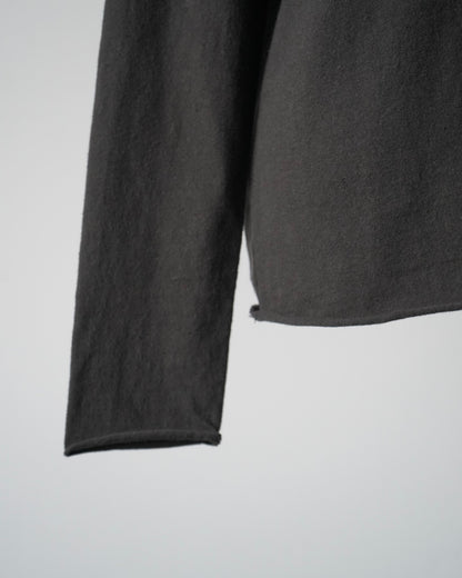 BRUSHED ORGANIC COTTON JERSEY L/S TEE