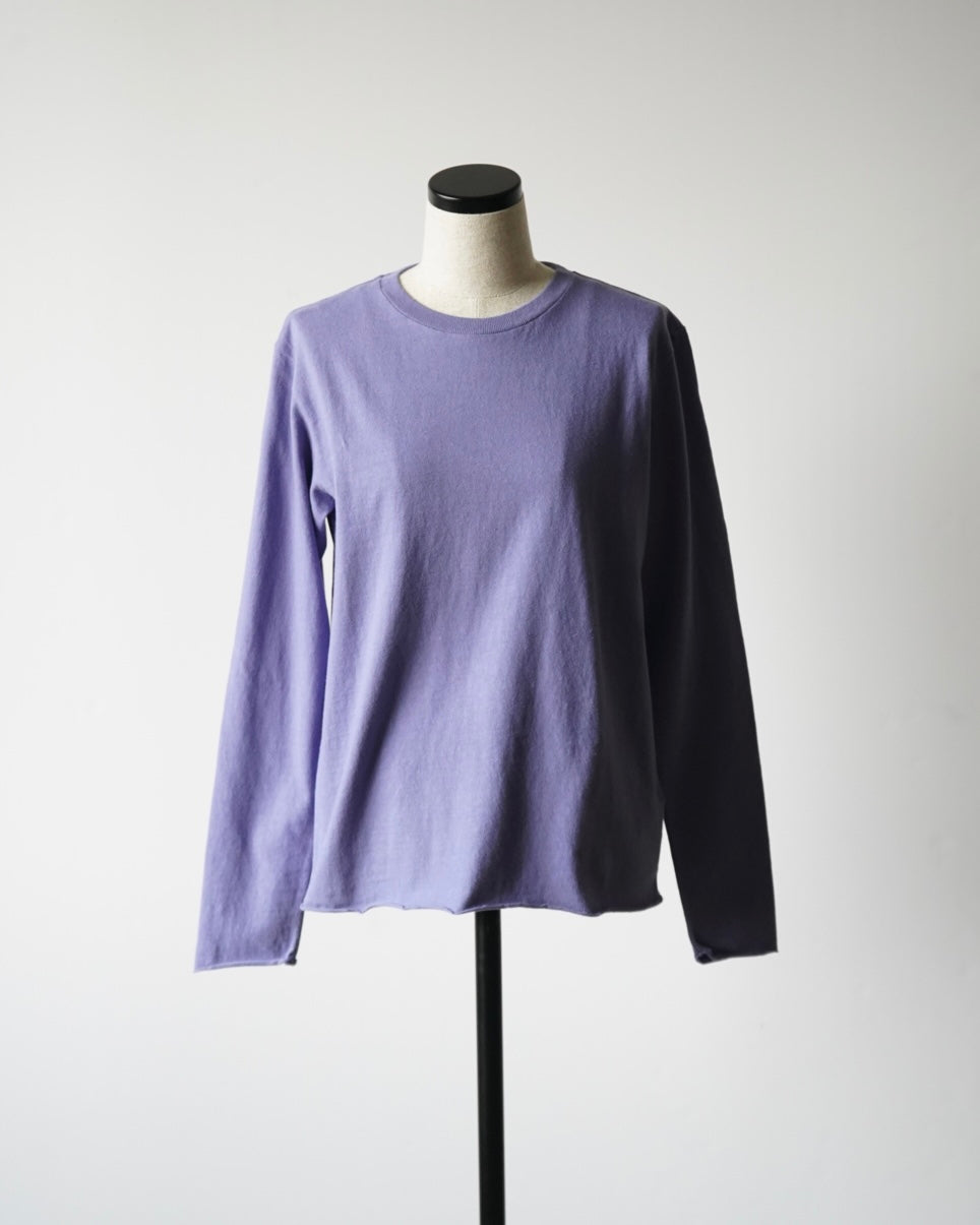 BRUSHED ORGANIC COTTON JERSEY L/S TEE