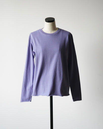 BRUSHED ORGANIC COTTON JERSEY L/S TEE