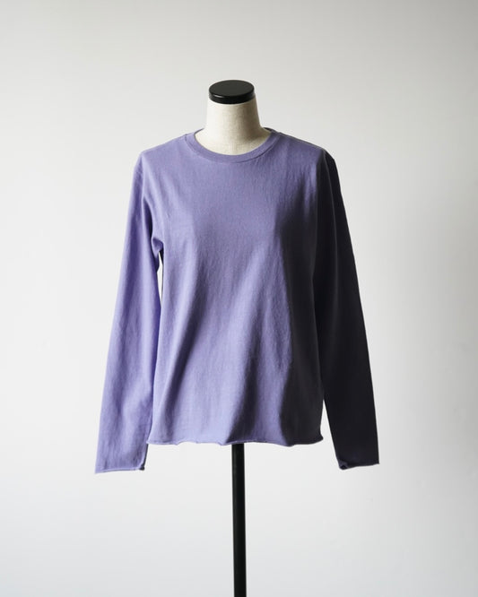 BRUSHED ORGANIC COTTON JERSEY L/S TEE